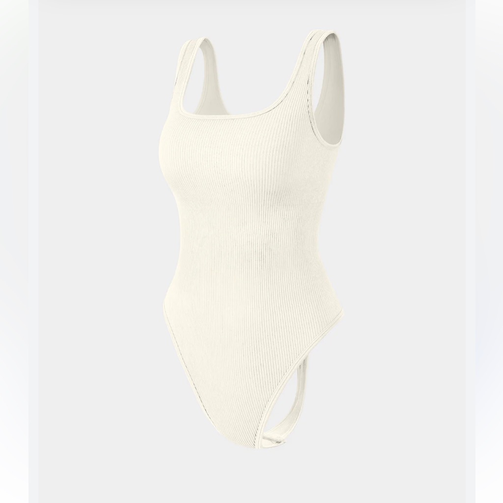 Cream Ribbed One-Piece - Size Large Joggers